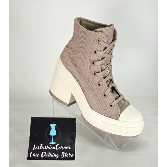 NWOB Converse Chuck 70 De Luxe Heel Platform Counter Climate Wo's Beige Sz 8 333 - Picture 16 of 16